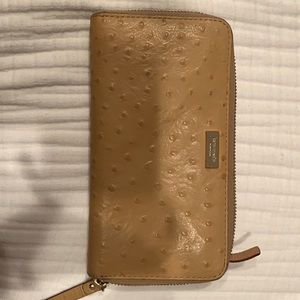 Kate spade ostrich embossed wallet